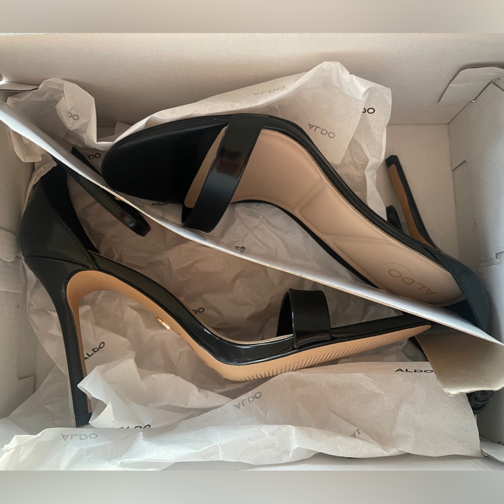 Aldo Black Strappy Heels - New / Unworn
